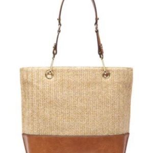 Calvin Klein woven straw tote